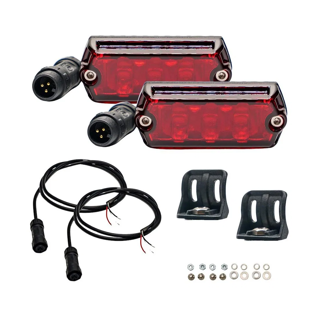 NAN312 – ARB USA Underbody Light Kit, LED Red Lens With 2 Lights/ Mounting Brackets/ Installation Hardware